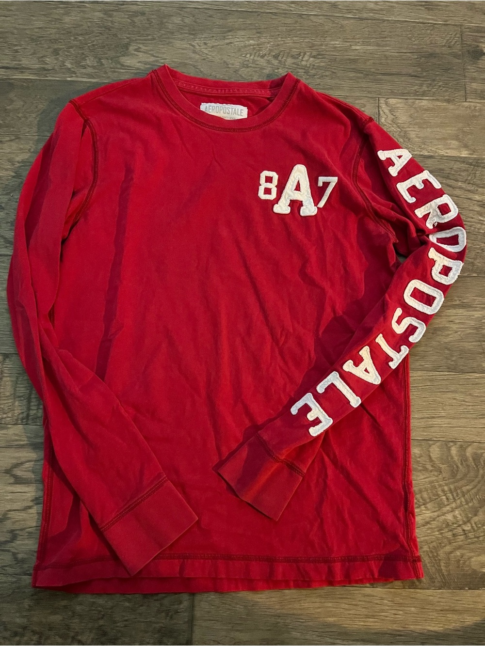 Aeropostale Red Long Sleeve Shirt